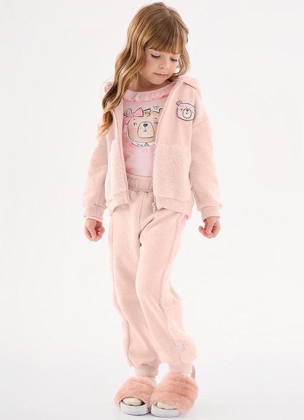 Up Baby - Conjunto Jaqueta e Calça Menina Rosa