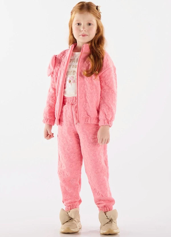 Up Baby - Conjunto Jaqueta e Calça Menina Rosa
