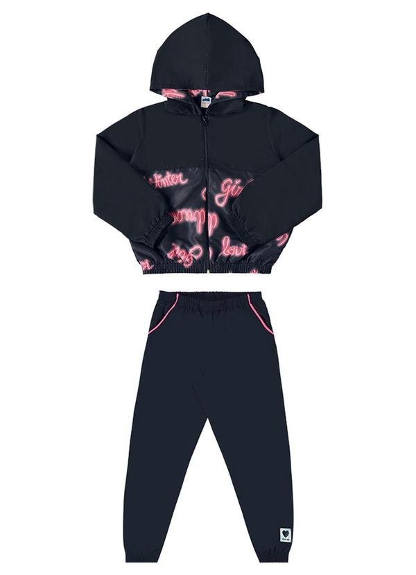 Marlan - Conjunto Jaqueta e Calça Microfibra Preto