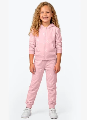 Rovi Kids - Conjunto Jaqueta e Calça Molecotton Rosa - ROVI KIDS