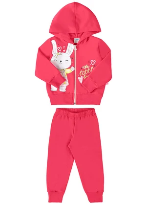 Marlan - Conjunto Jaqueta e Calça Moletom Baby Vermelho - MARLAN