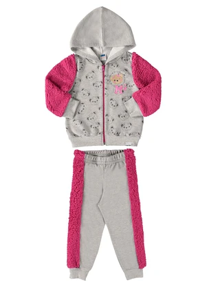 Marlan - Conjunto Jaqueta e Calça Moletom Cinza - MARLAN