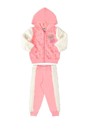 Marlan - Conjunto Jaqueta e Calça Moletom Rosa - MARLAN