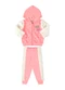 Marlan - Conjunto Jaqueta e Calça Moletom Cinza - variação: Rosa