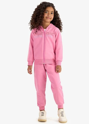 Rovi Kids - Conjunto Jaqueta e Calça Moletom Rosa - ROVI KIDS