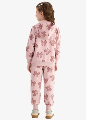 Rovi Kids - Conjunto Jaqueta e Calça Moletom Sarjado Rosa - ROVI KIDS