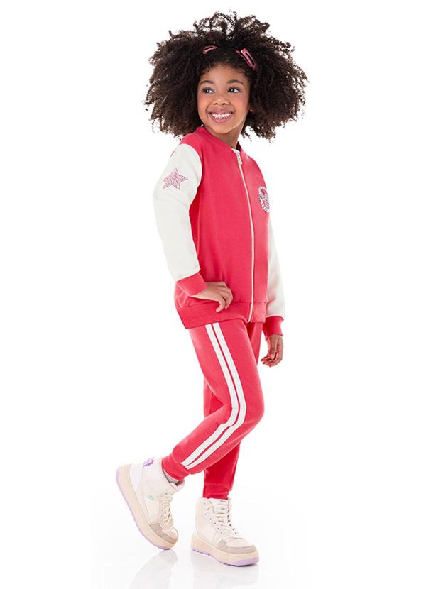 Marlan - Conjunto Jaqueta e Calça Moletom Star Vermelho