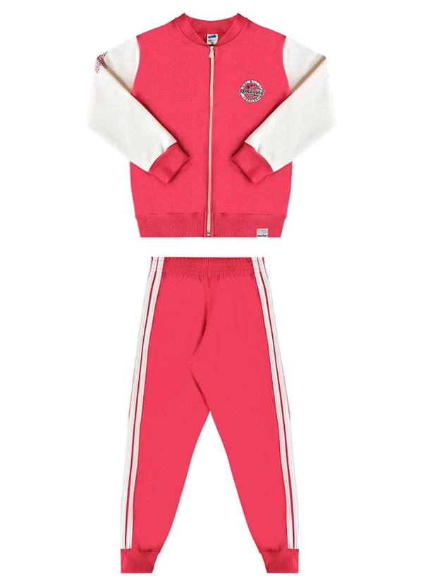 Marlan - Conjunto Jaqueta e Calça Moletom Star Vermelho 2