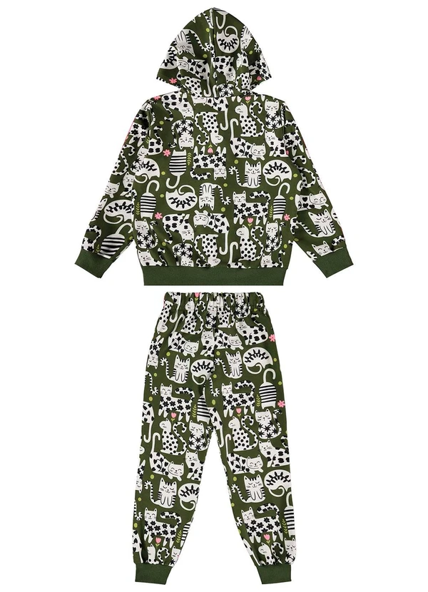 Bee Loop - Conjunto Jaqueta e Calça Moletom Verde 2