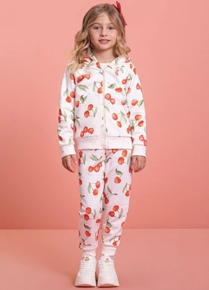 Milli e Nina - Conjunto Jaqueta e Calça Moletom Vermelho - MILLI E NINA