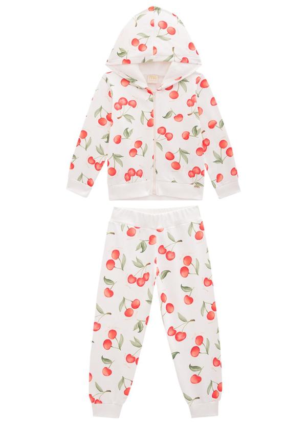 Milli e Nina - Conjunto Jaqueta e Calça Moletom Vermelho 2