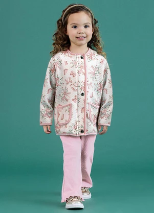 Soft Bonni - Conjunto Jaqueta e Calça Off White Laço - SOFT BONNI