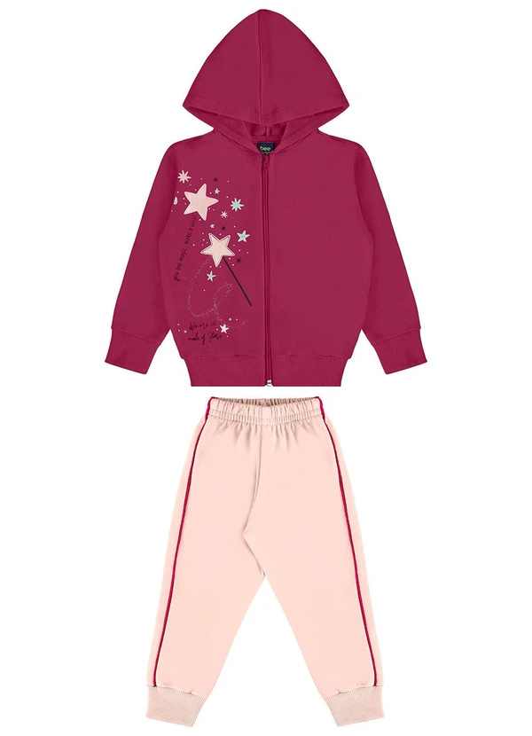 Bee Loop - Conjunto Jaqueta e Calça Rosa