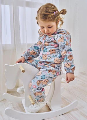 Coelhinho Moletom Com Capuz De Orelha Conjunto Jaqueta E Calça