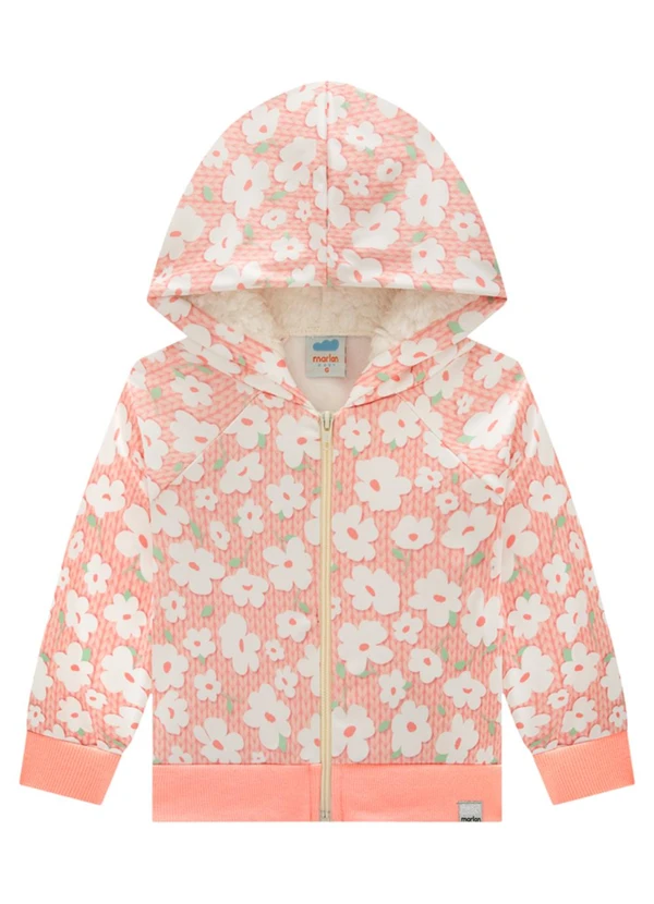 Marlan - Conjunto Jaqueta e Calça Tricot Floral Rosa 3