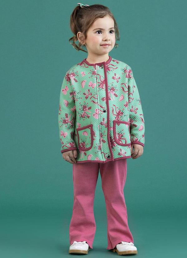 Soft Bonni - Conjunto Jaqueta e Calça Verde Laços