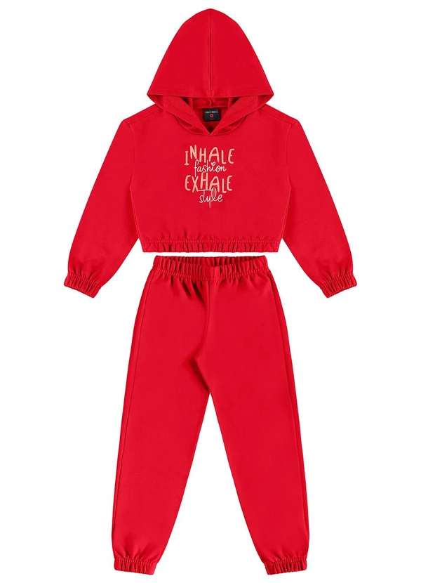 Guloseima - Conjunto Jaqueta e Calça Vermelho
