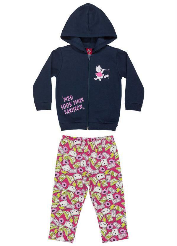 Bee Loop - Conjunto Jaqueta e Legging Bebê Azul