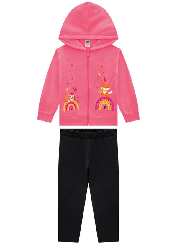 Marlan - Conjunto Jaqueta e Legging em Molecotton Rosa