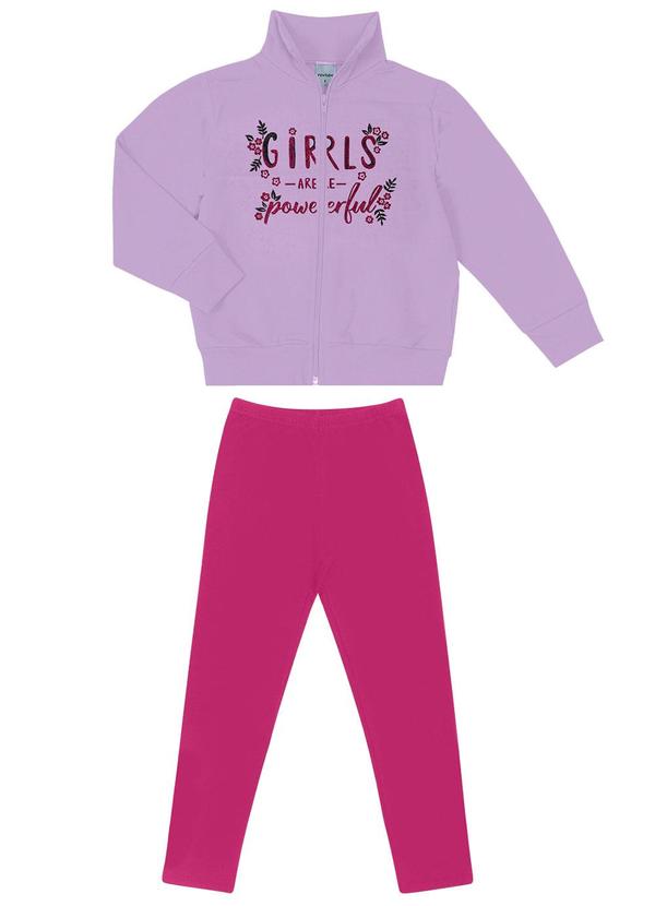 Rovi Kids - Conjunto Jaqueta e Legging Girls Roxo
