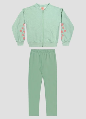 Kely Kety - Conjunto Jaqueta e Legging Verde - KELY KETY