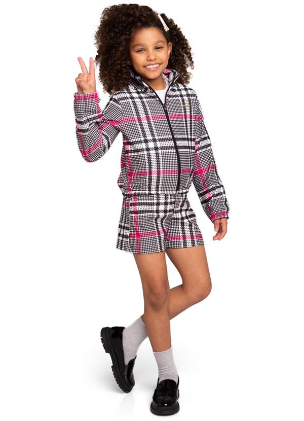 Marlan - Conjunto Jaqueta e Shorts Princesa de Gales Rosa