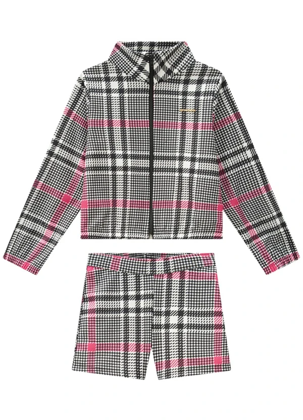 Marlan - Conjunto Jaqueta e Shorts Princesa de Gales Rosa 2