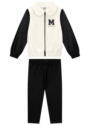 Marlan - Conjunto Jaqueta Thermo e Legging Jeans Preto - MARLAN