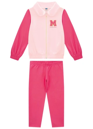 Marlan - Conjunto Jaqueta Thermo e Legging Jeans Rosa - MARLAN