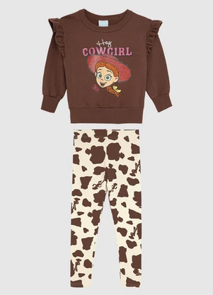 Malwee Kids - Conjunto Jessie® em Moletinho Marrom - MALWEE KIDS