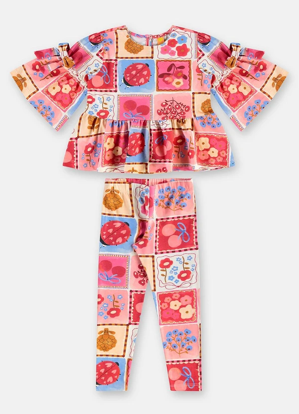 Três e Já - Conjunto Joana Infantil Blusa Estampado 2