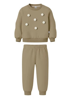 Malwee Kids - Conjunto Jogger com Pompom Areia - MALWEE KIDS