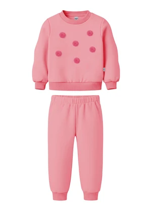Malwee Kids - Conjunto Jogger com Pompom Rosa Claro - MALWEE KIDS