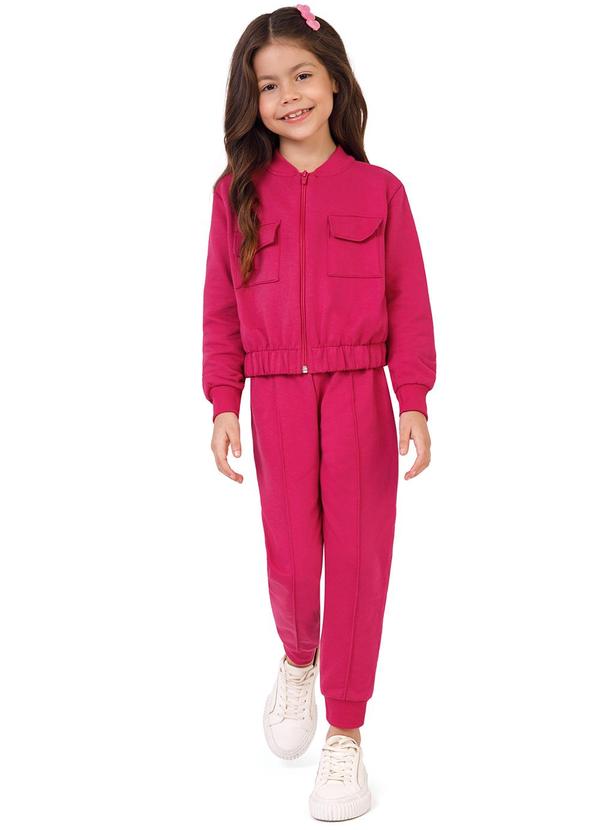 Malwee Kids - Conjunto Jogger em Moletinho Rosa