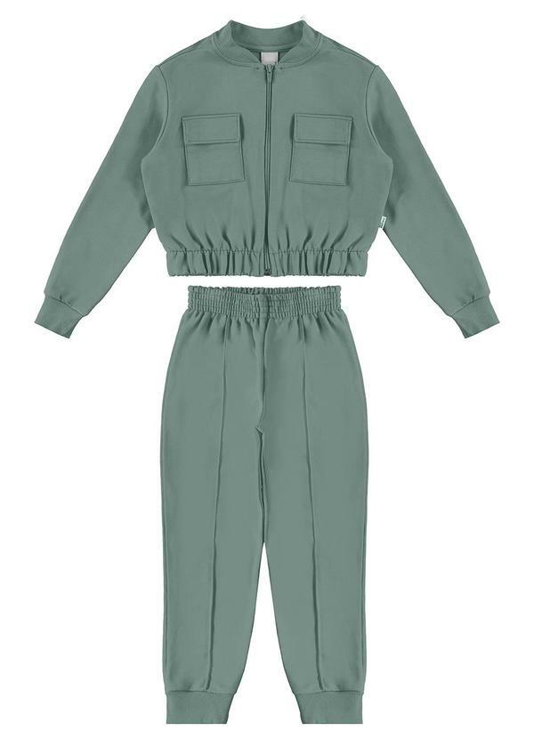 Malwee Kids - Conjunto Jogger em Moletinho Verde