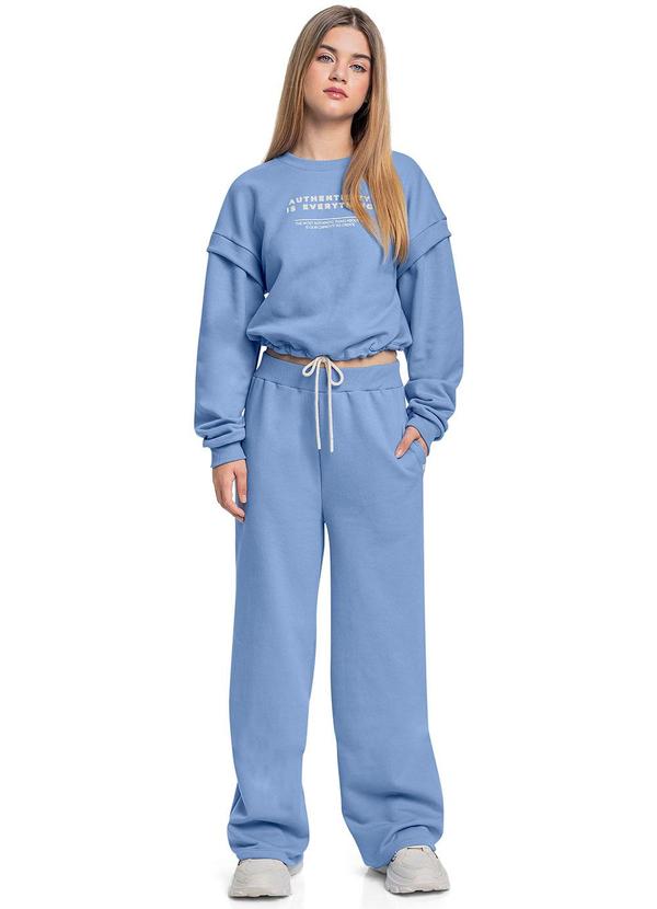 Gloss - Conjunto Juvenil com Blusão e Calça Azul