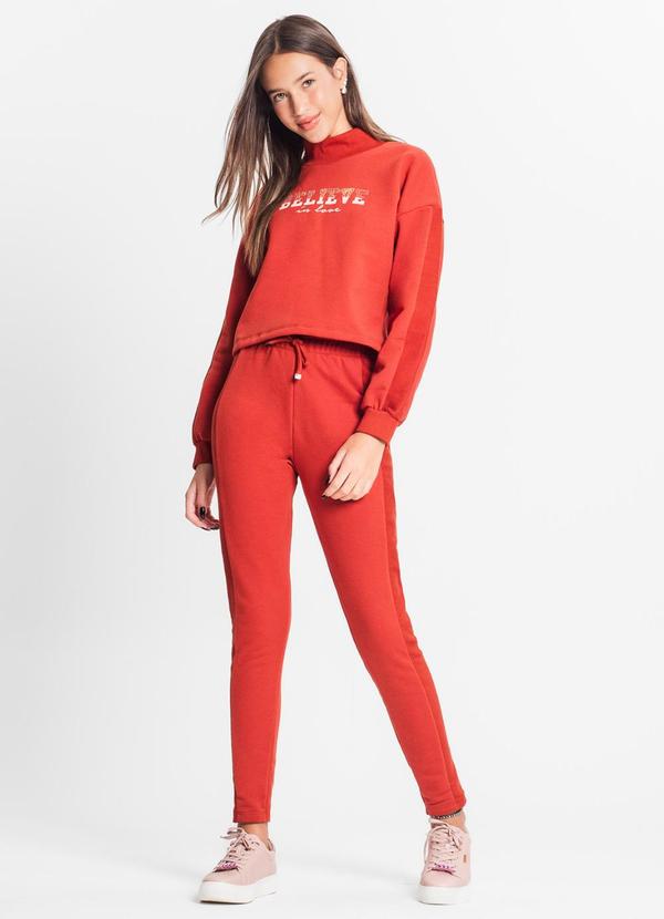 Minty - Conjunto Juvenil Feminino Blusão com Calça Laranj