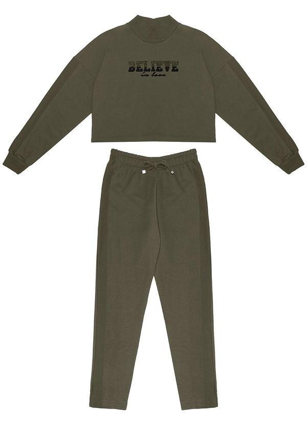 Minty - Conjunto Juvenil Feminino Blusão com Calça Verde