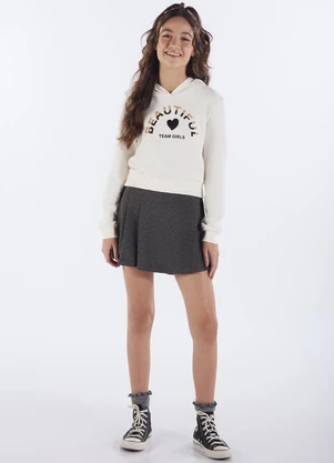 Pulla Bulla - Conjunto Juvenil Menina Moletinho  Bege  - PULLA BULLA