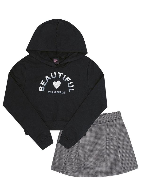 Pulla Bulla - Conjunto Juvenil Menina Moletinho Preto