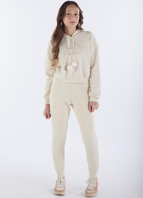 Pulla Bulla - Conjunto Juvenil Menina Moletom Natural