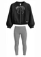 Carinhoso - Conjunto Laço com Bordado Marrom - variação: Preto