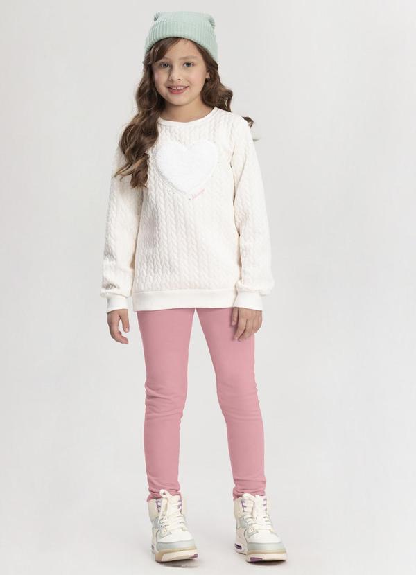 Alakazoo - Conjunto Legging e Blusão em Matelassê Branco
