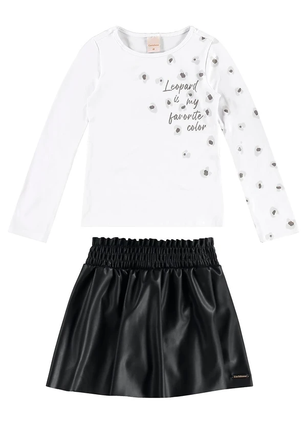 Carinhoso - Conjunto Leopard com Corino Branco 2