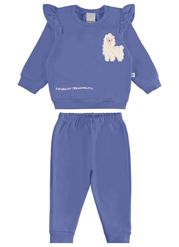 Malwee Kids - Conjunto Lhama em Moletom Roxo 2
