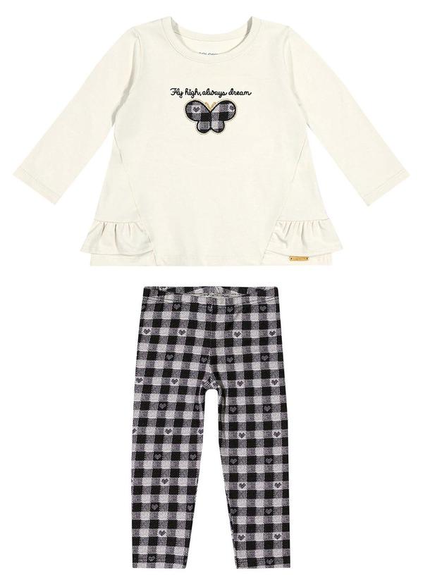 Colorittá - Conjunto Longo Bebê Menina Borboleta Bege 4