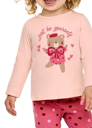 Elian - Conjunto Longo Bebê Menina com Estampa Coral - ELIAN
