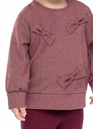 Colorittá - Conjunto Longo Bebê Menina Laços Vermelho - COLORITTÁ