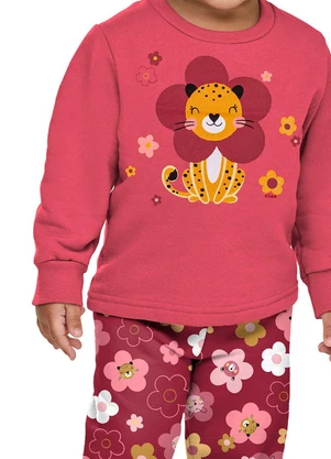 Elian - Conjunto Longo Bebê Menina Moletom Rosa - ELIAN