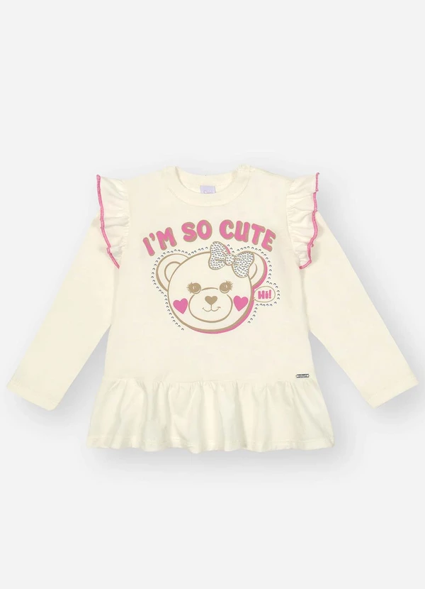 Abrange - Conjunto Longo Bebê Menina Ursa Nude 2